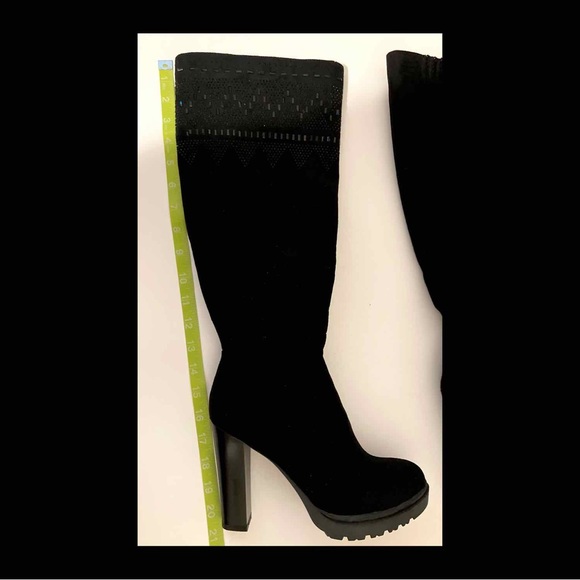 Nancy Li Women’s Black Embellished Over the Knee Heeled Boots “8” - Picture 5 of 11